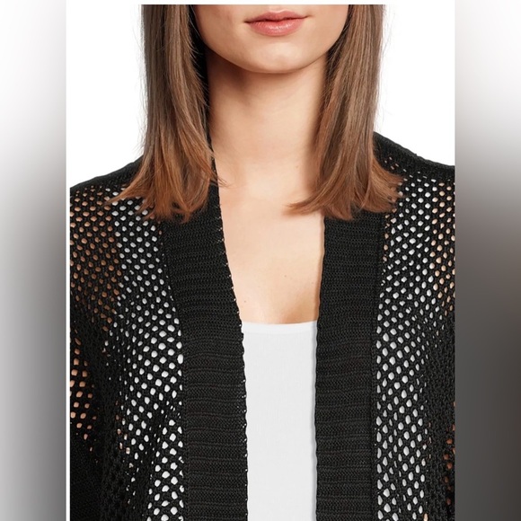Time and Tru Black Open-Front Cardigan - Picture 3 of 13
